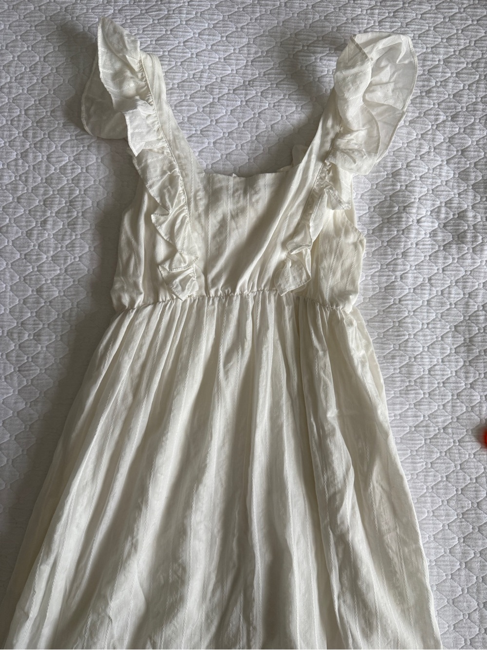 White Ruffled Maxi Dress - Picture 2 of 7